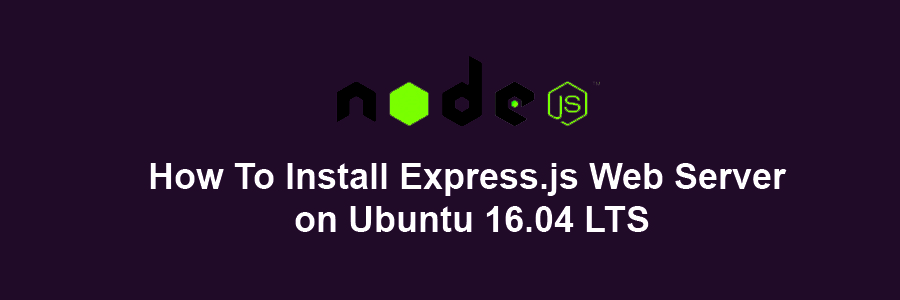 Install Express.js Web Server on Ubuntu 16