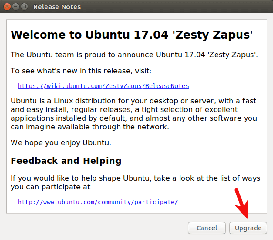 Upgrade From Ubuntu 16.10 to Ubuntu 17