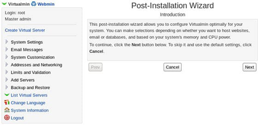 virtualmin-installation