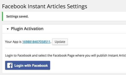 login with Facebook button