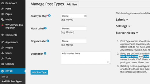 import the post type