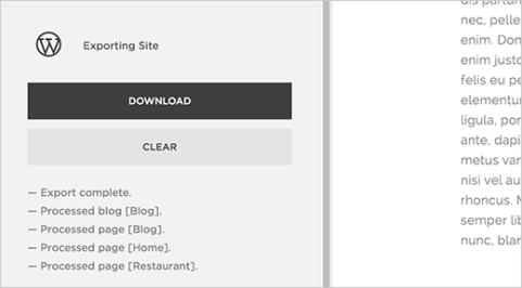 Download Squarespace export file