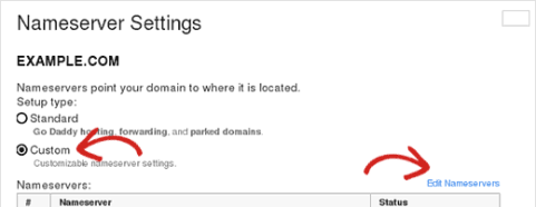Edit nameservers
