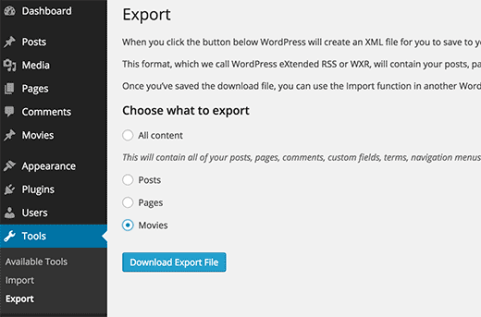 Exporting / Importing Custom Post Type