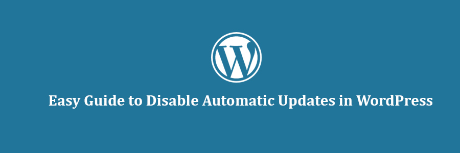disable Automatic Updates in WordPress