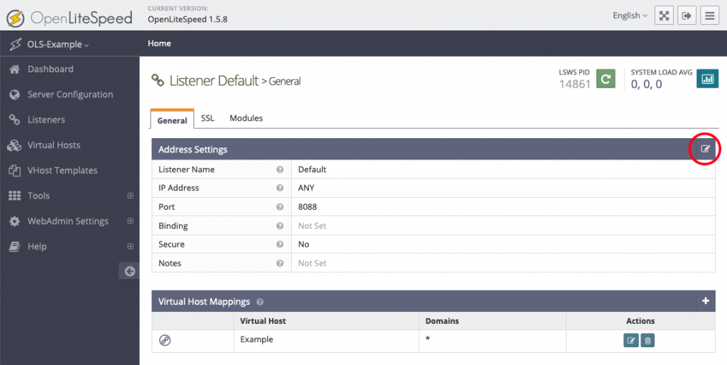 modify listener value port